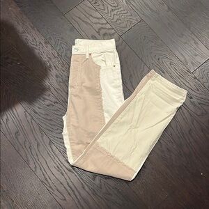 Three-Tone Beige Women Jeans